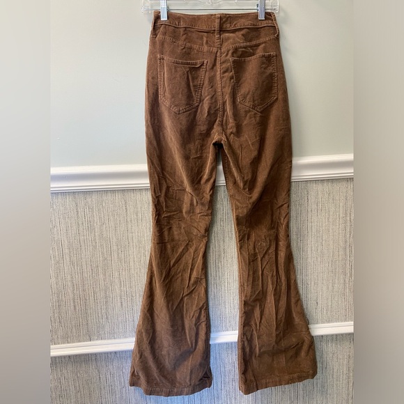 Hollister corduroy flare pants size 5R W27 Ultra High Rise dark brown - Picture 4 of 7